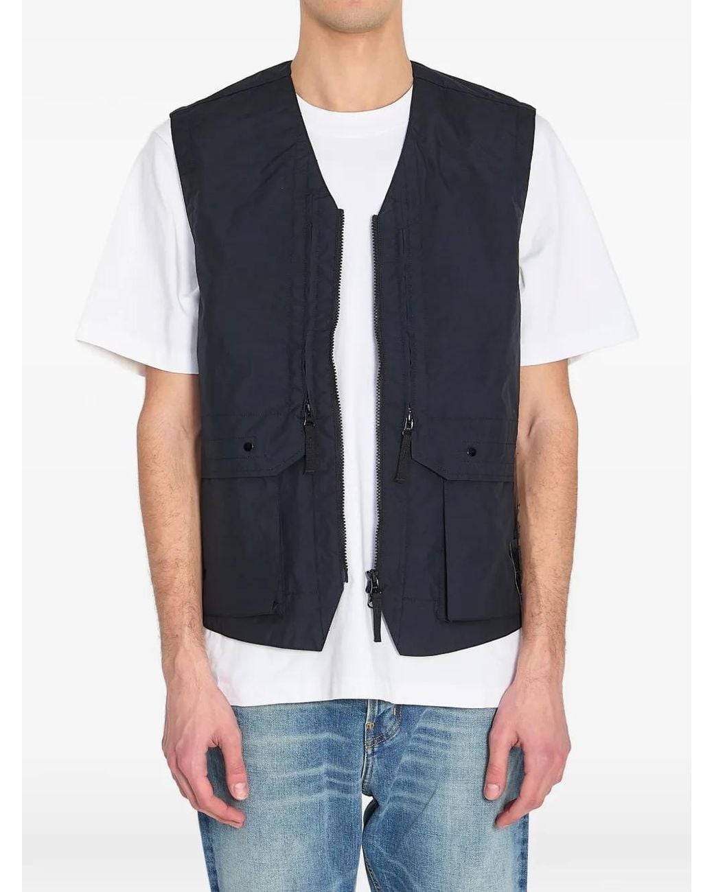 Stone Island Blue Angled Pocket Jacket for men