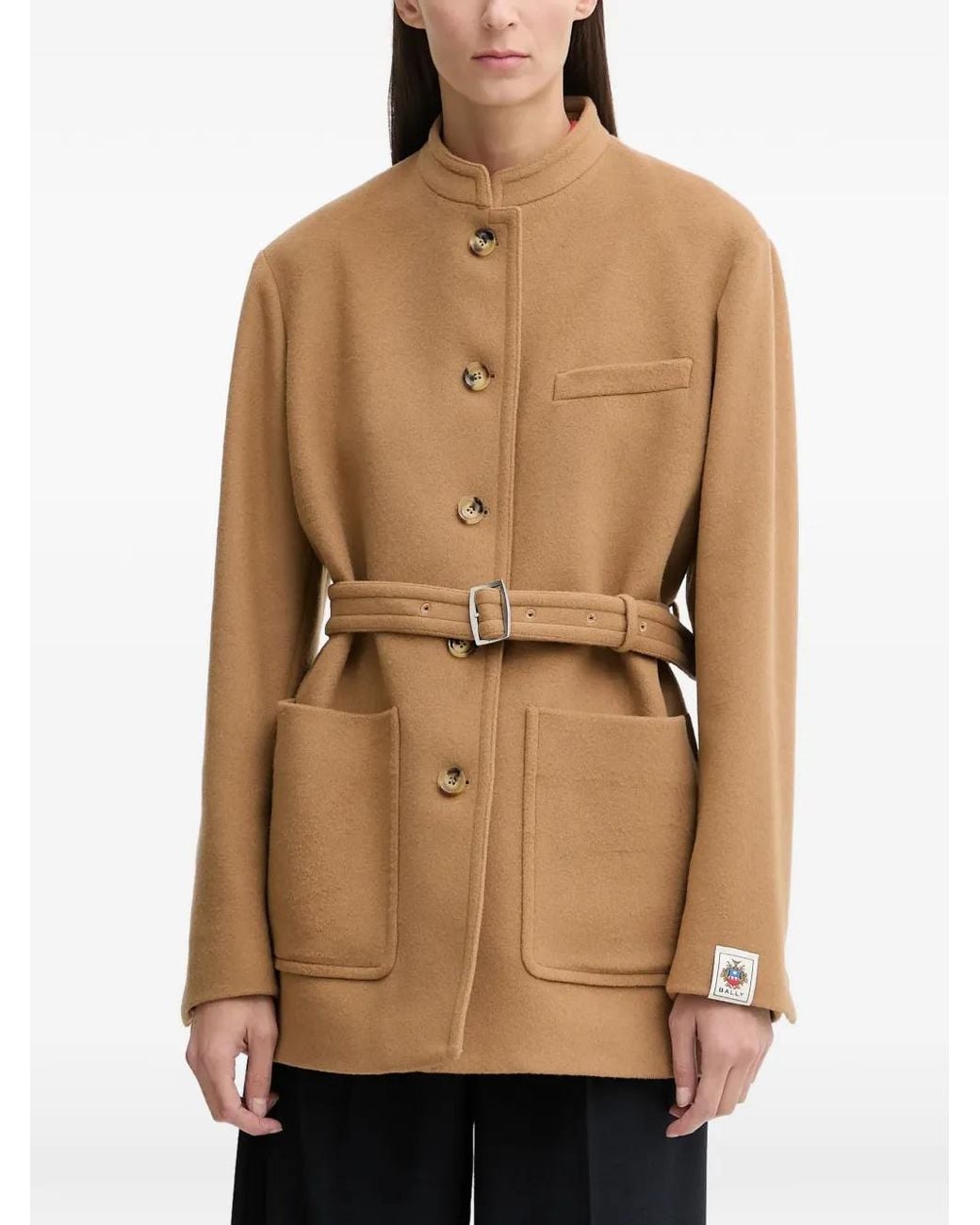 Bally Natural Button Belted Coat