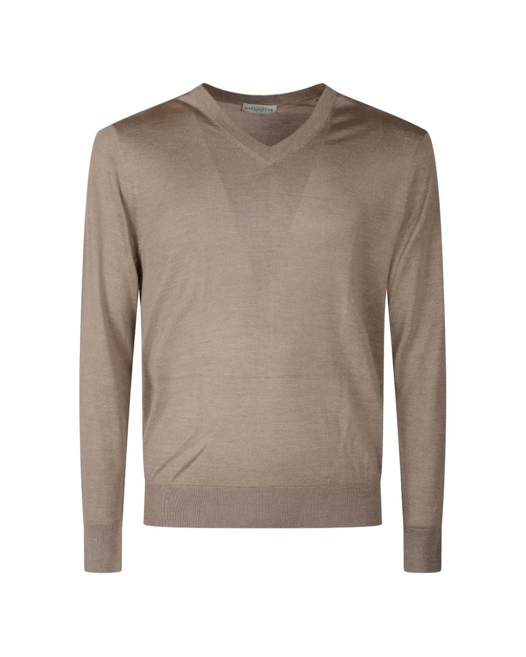 Ballantyne Brown Pull En Maille À Col V for men