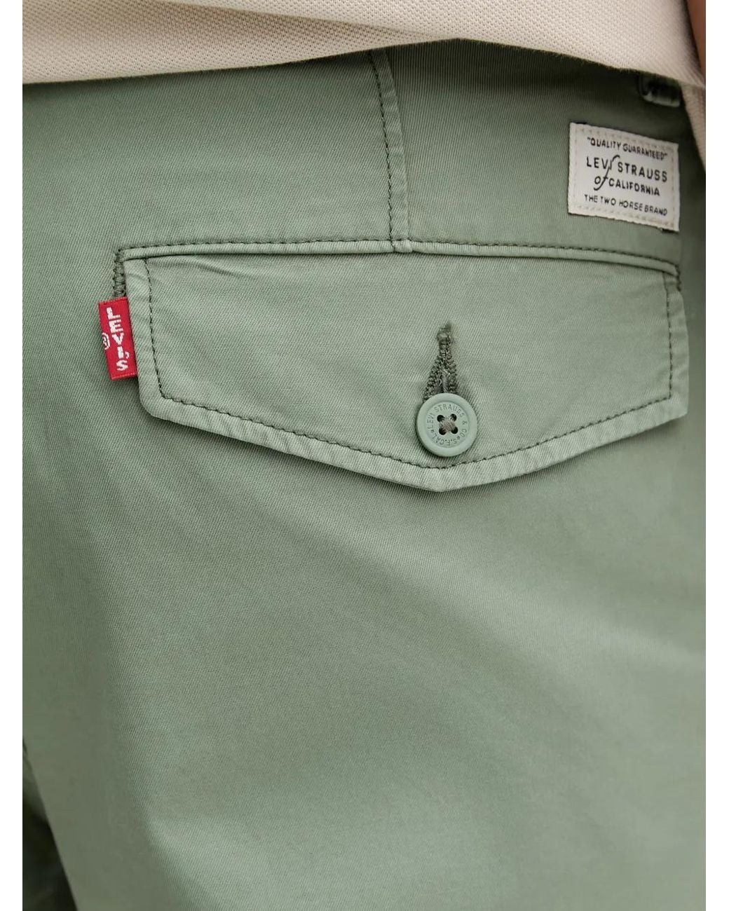 Levi's Green Xx Logo-Patch Straight-Leg Trousers for men