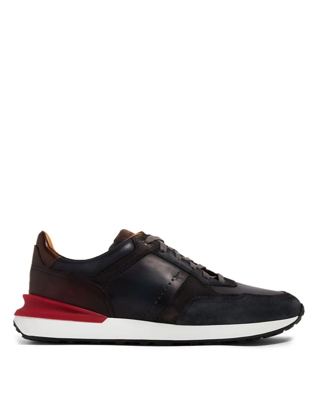 Magnanni Shoes Black Bravo Lace-Up Sneakers for men