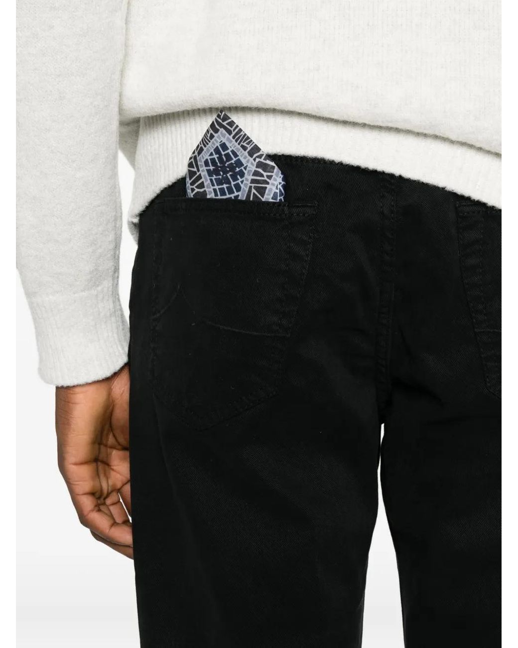 Jacob Cohen Black Five-Pocket Jeans for men