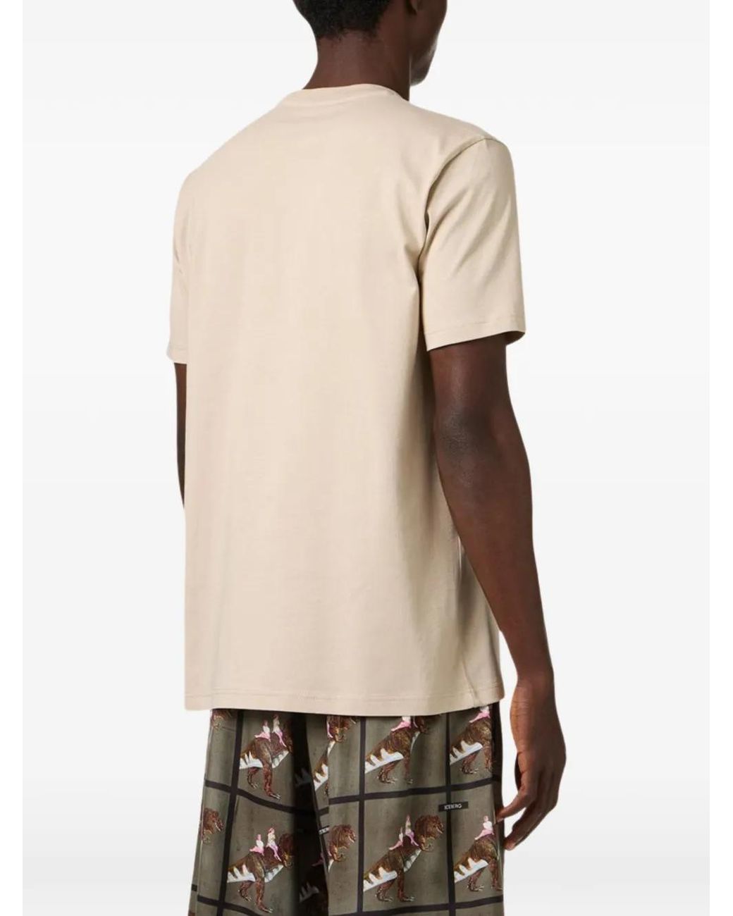 Iceberg White Embroidered T-Shirt for men