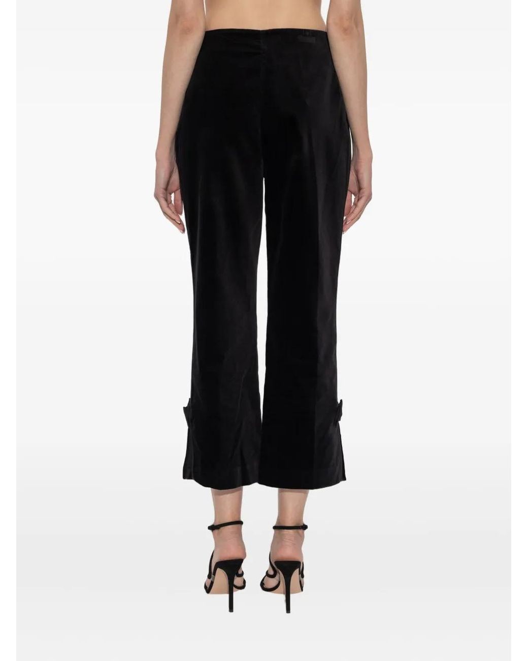 Posse Black Quincy Bow-Detail Trousers