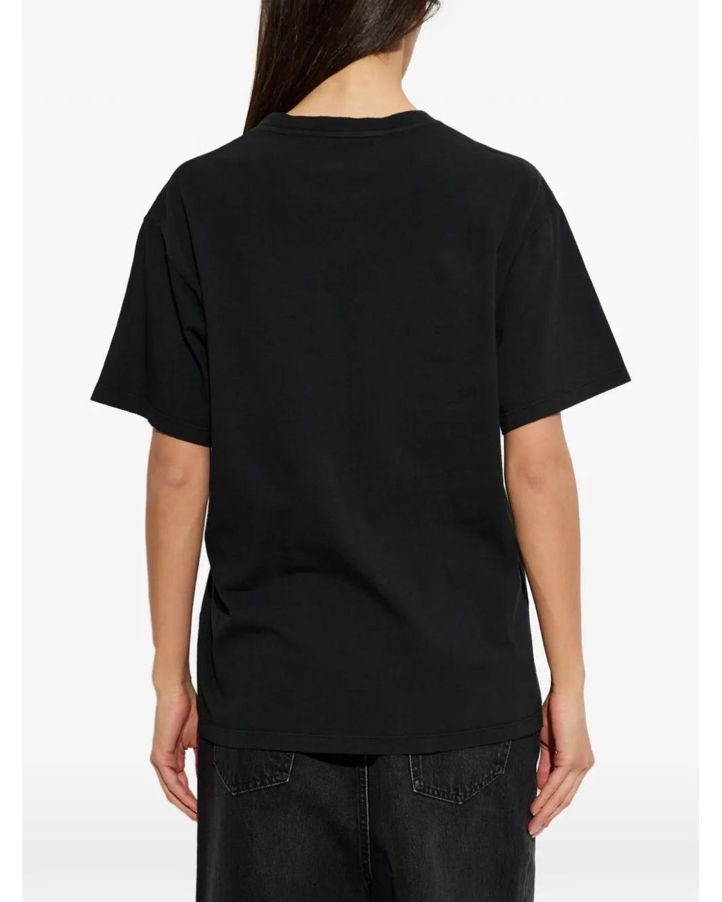 Maison Margiela Black T-Shirt À Fleurs