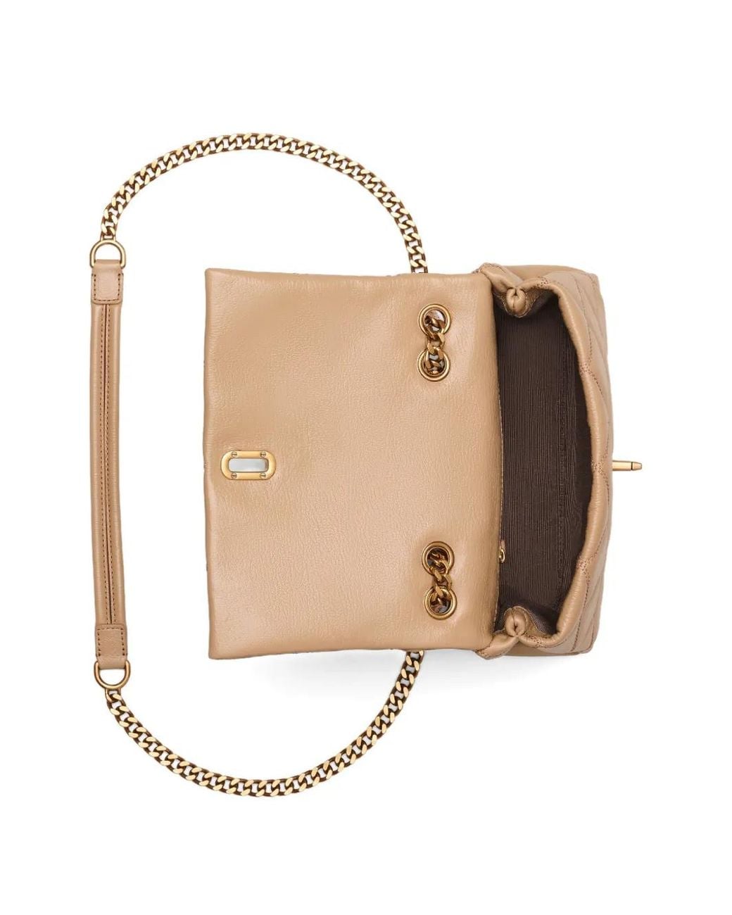 Marc Jacobs Natural The Slim Quilted Dual-Chain Leather Shoulder Bag