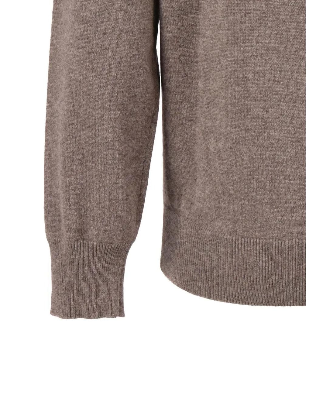 Kangra Brown Crew-Neck Triangle Sweater for men