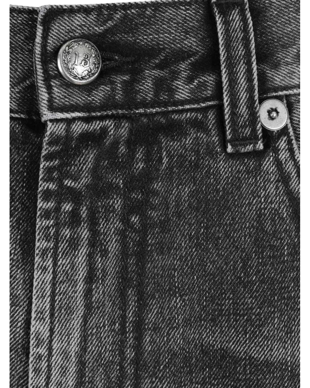 R13 Gray Five-Pocket Jeans
