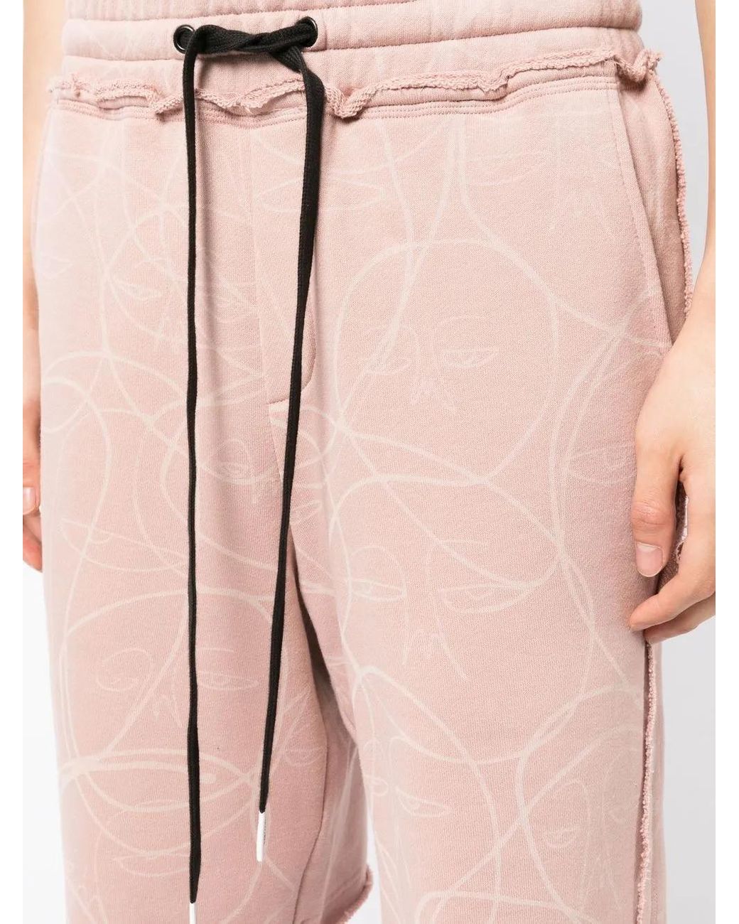 Haculla Pink Abstract-Print Knee-Length Shorts for men