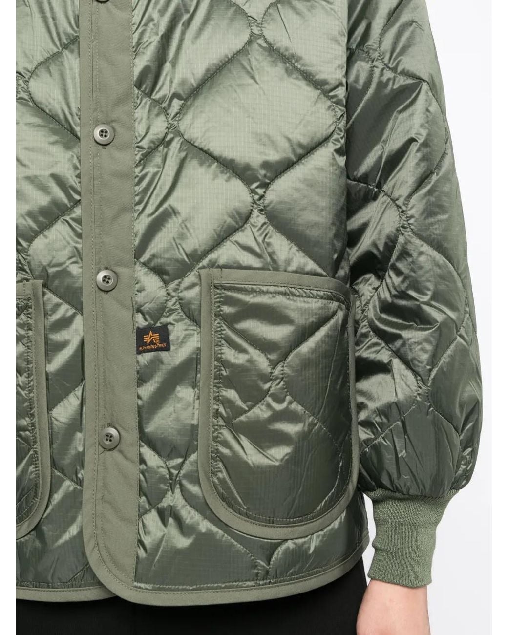 Alpha Industries Gesteppte Jacke Mit Logo-Patch in Green für Herren