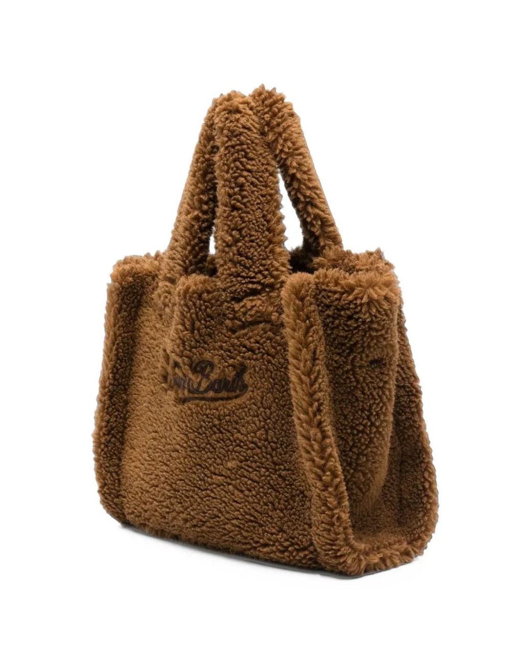 Mc2 Saint Barth Brown Mini Sac À Main Vanity Teddy