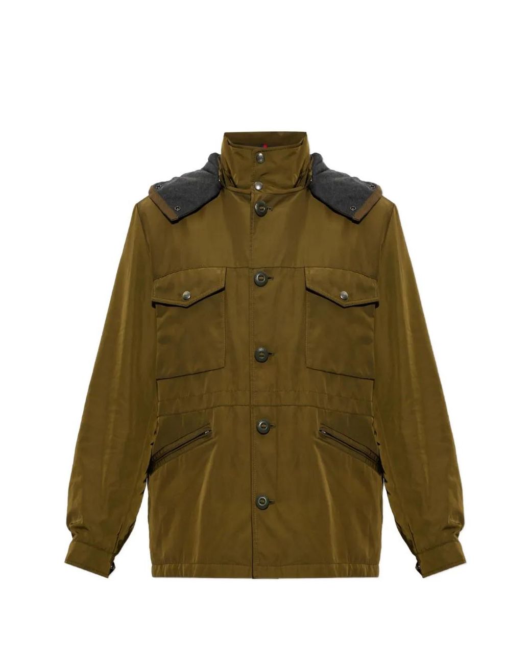 Moncler Green Doudoune Yricas À Capuche for men
