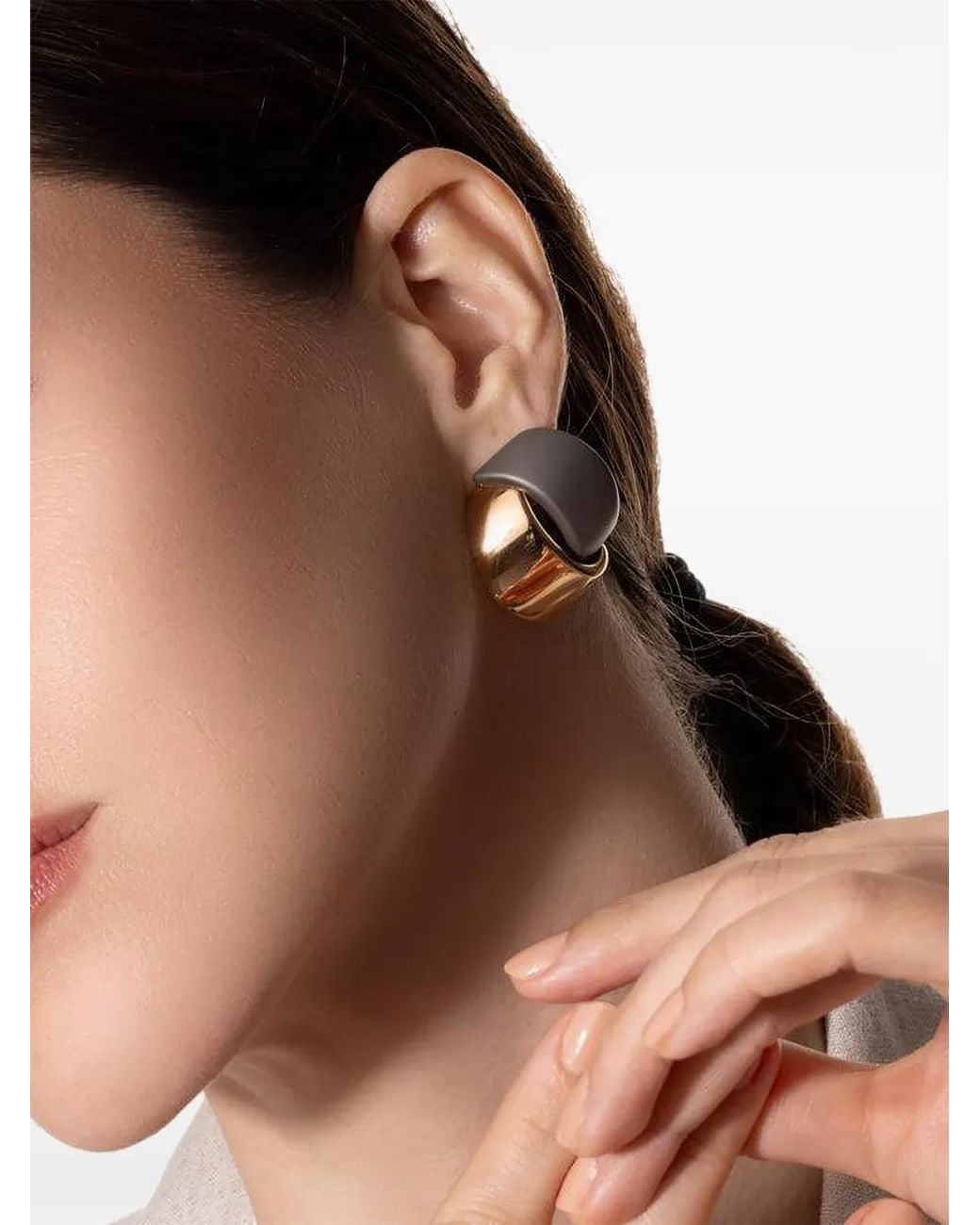Vhernier Pink Curved-Design Earrings