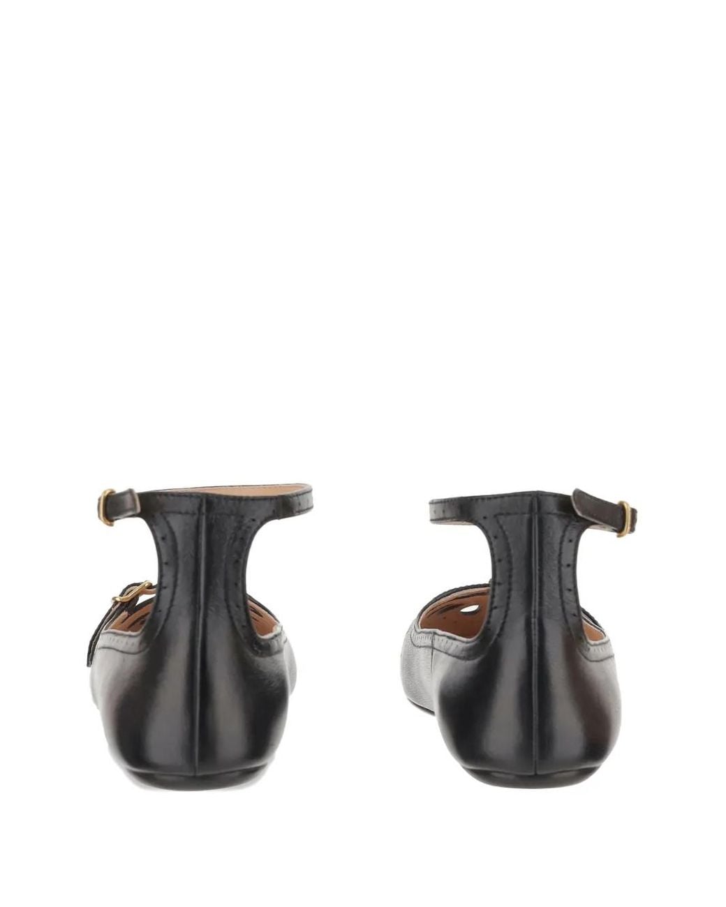 Chloé Black Leather Ballet Flats 'Misty'