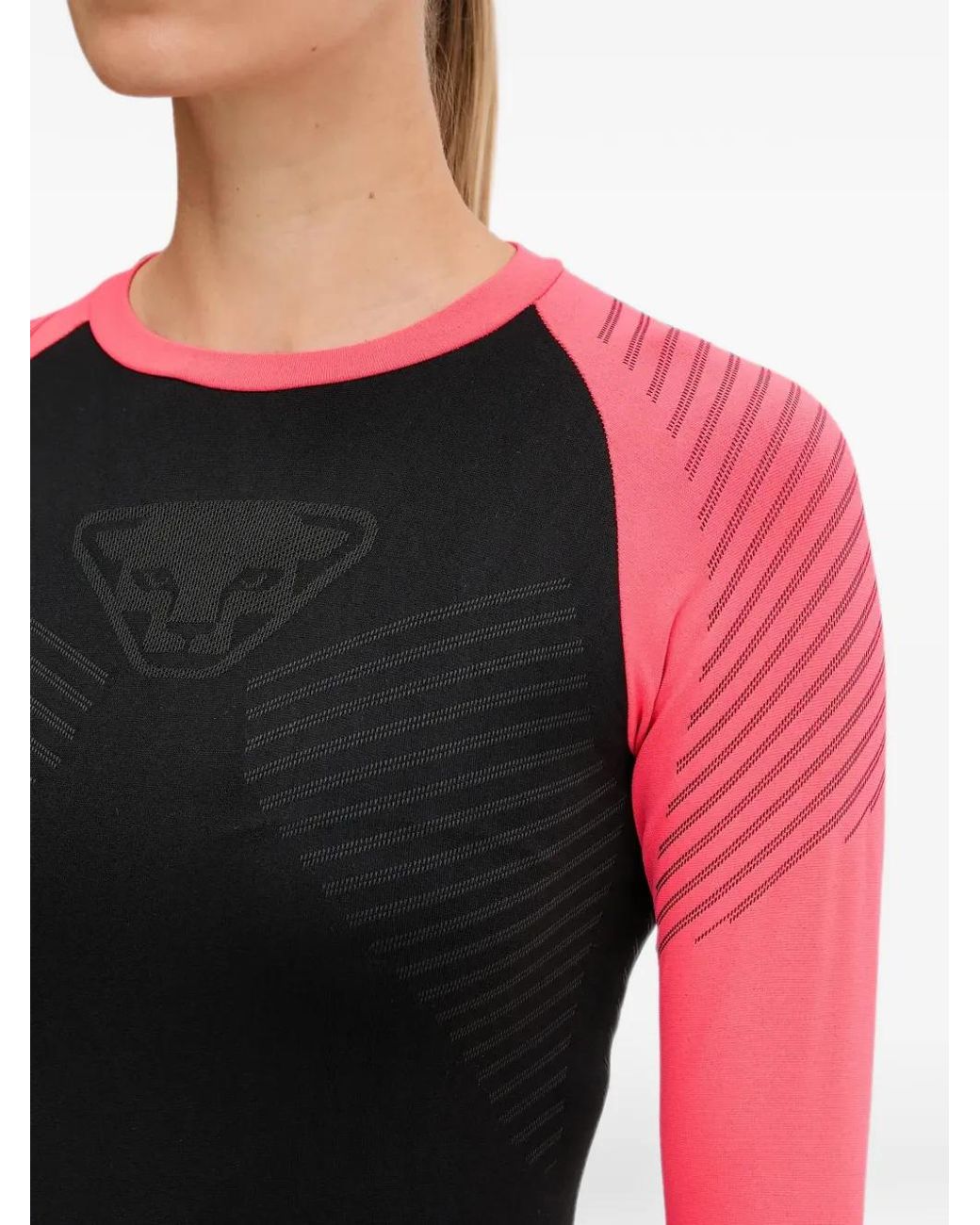 Dynafit Red Raglan-Sleeve Logo-Print Top