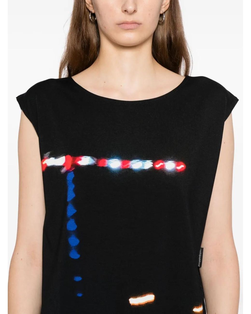 Agnes B. Black Printed Tank Top