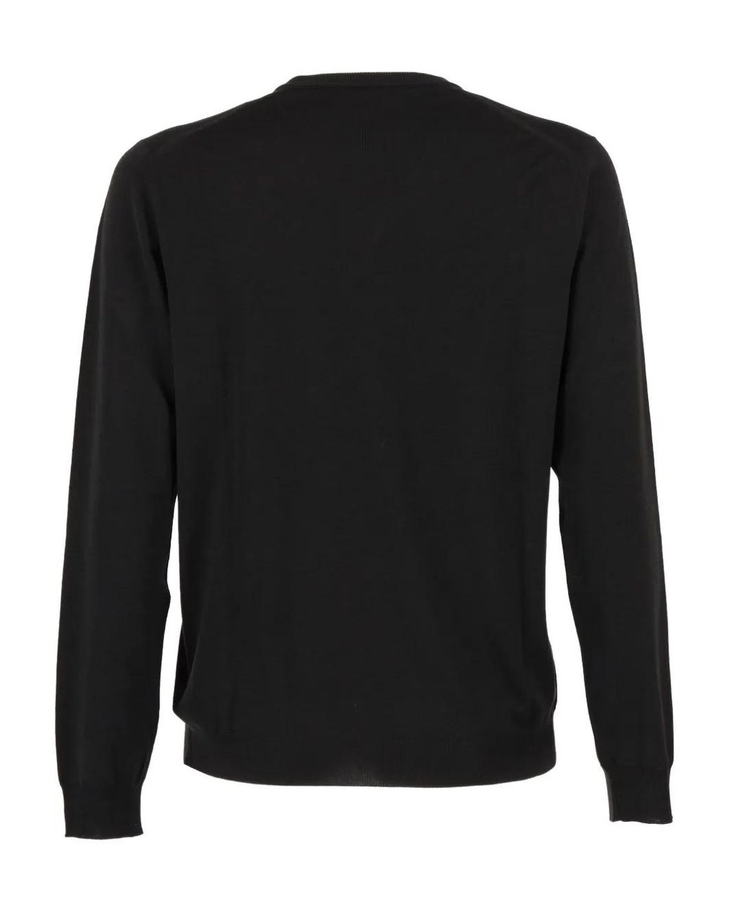 Zanone Black V-Neck Sweater for men