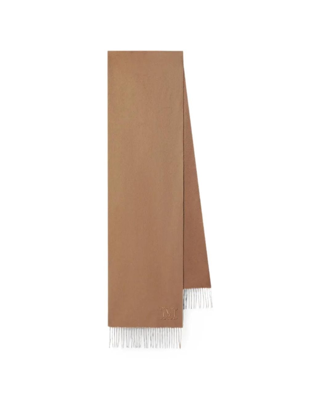 Max Mara Natural Cashmere Fringed Scarf