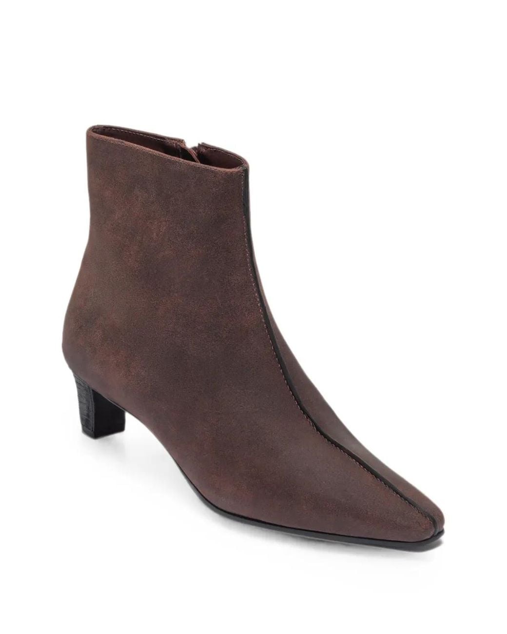 Bernardo Brown Everett Central-Seam Ankle Boots