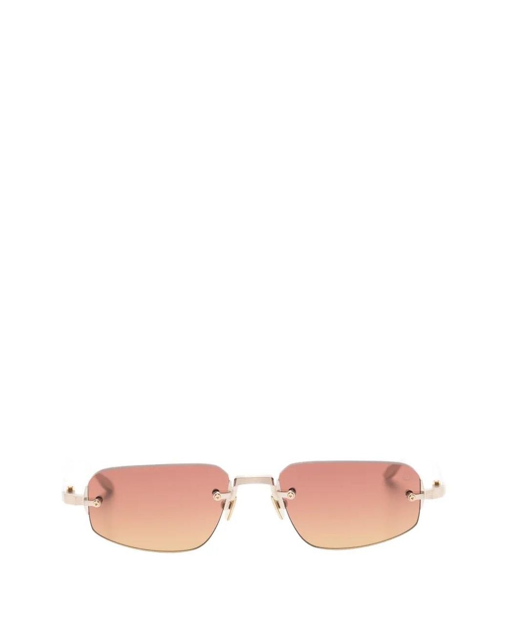 Akoni Pink Juno-Three Rimless Geometric-Frame Sunglasses