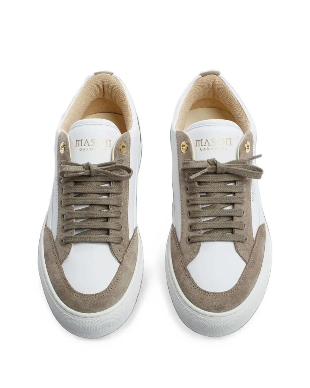 Mason's White Tia Ludico Paneled Sneakers for men