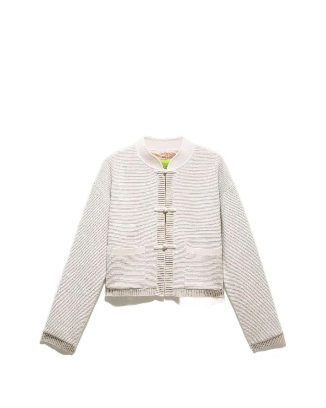 Shanghai Tang White Cashmere Cardigan