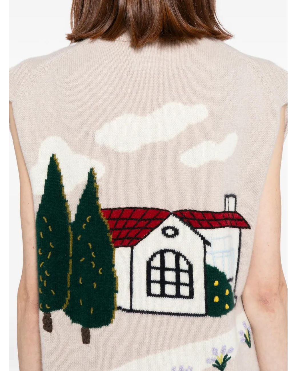 CUDDLEUP Pink Graphic-Embroidered Cardigan