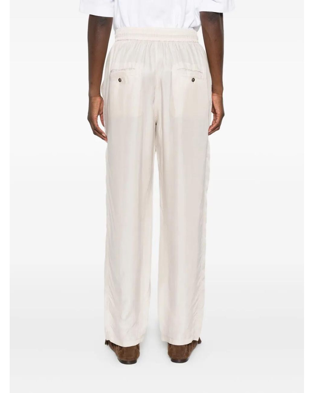 Isabel Marant Natural Zaylee Drawstring-Fastening Trousers