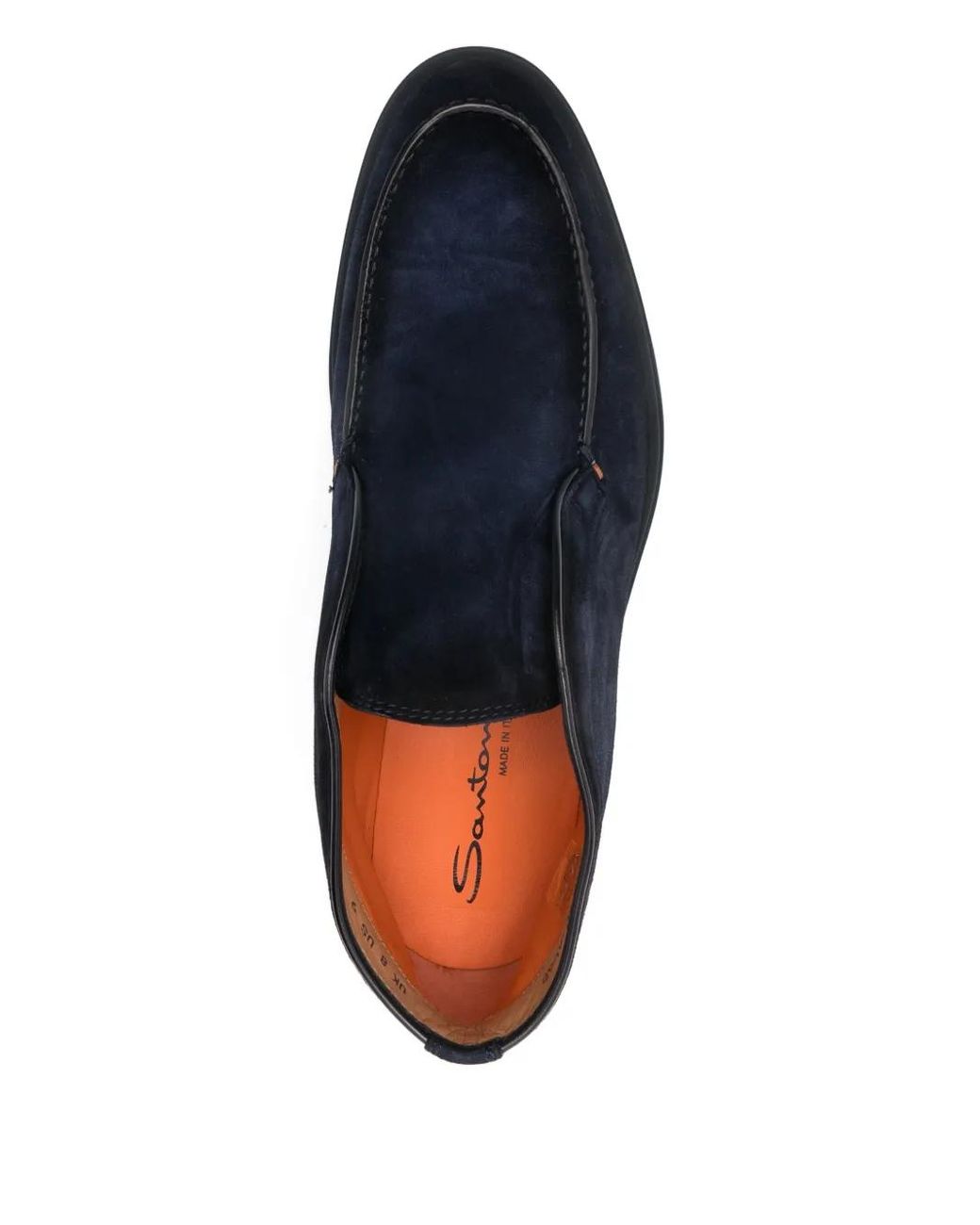 Santoni Blue Suede Loafers for men