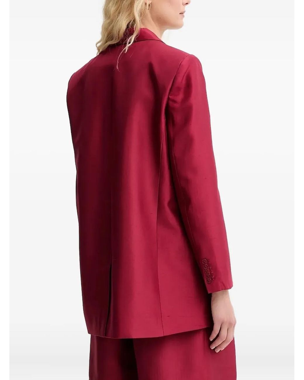 Munthe Red Patton Single-Breasted Blazer