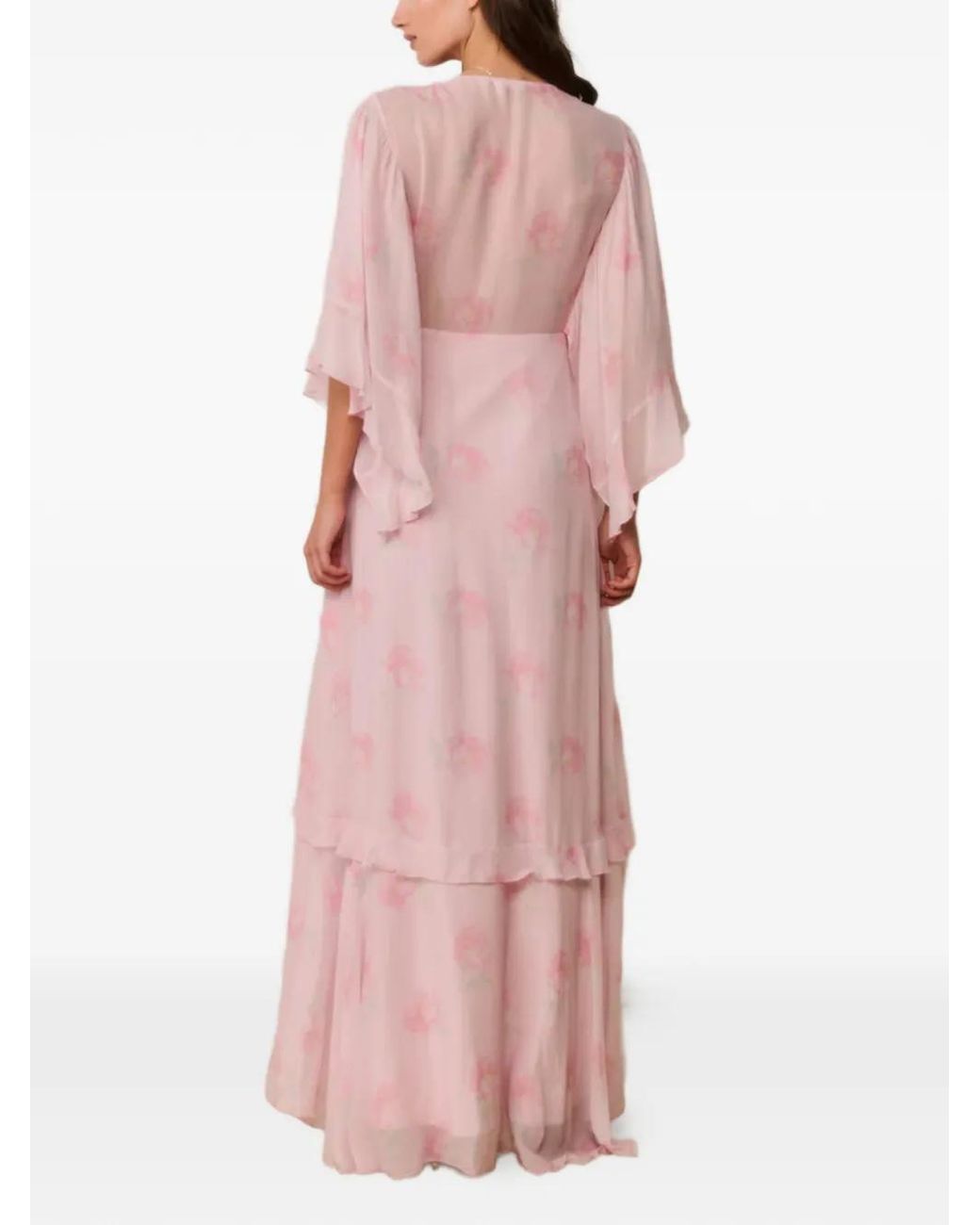 LoveShackFancy Pink Maxikleid Mit Blumenprint