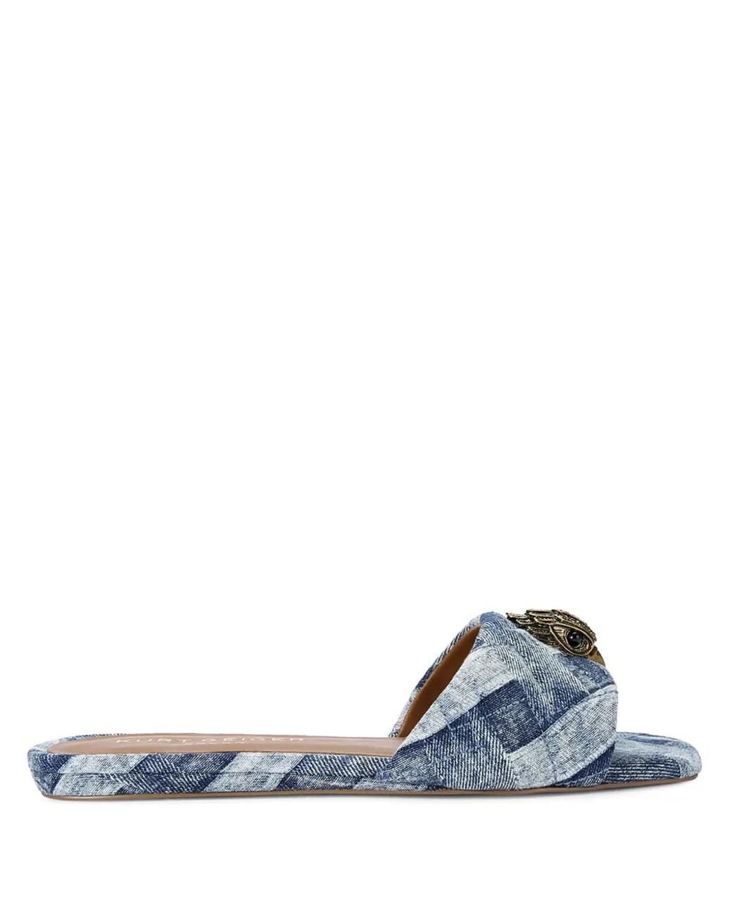Kurt Geiger Blue Kensington Denim Sandals