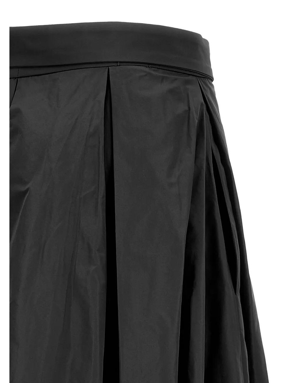Pinko Black Long Wrap Skirt With Bow