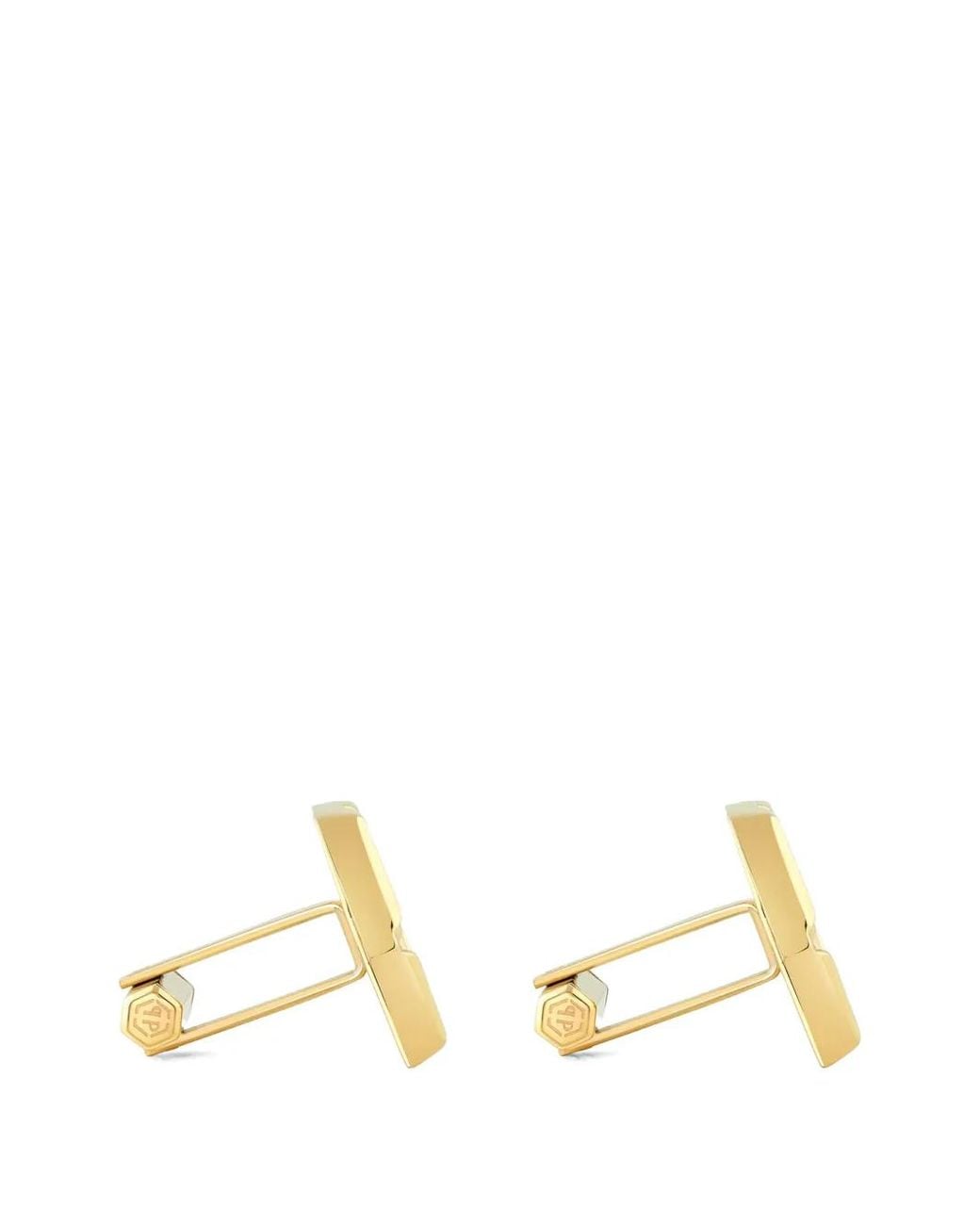 Philipp Plein Metallic Plein Icon Cufflinks for men