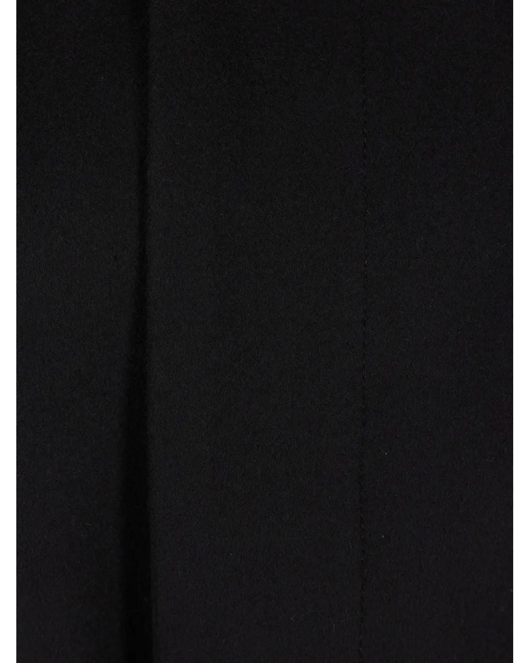 Rick Owens Black Tower Hooded Belted Coat