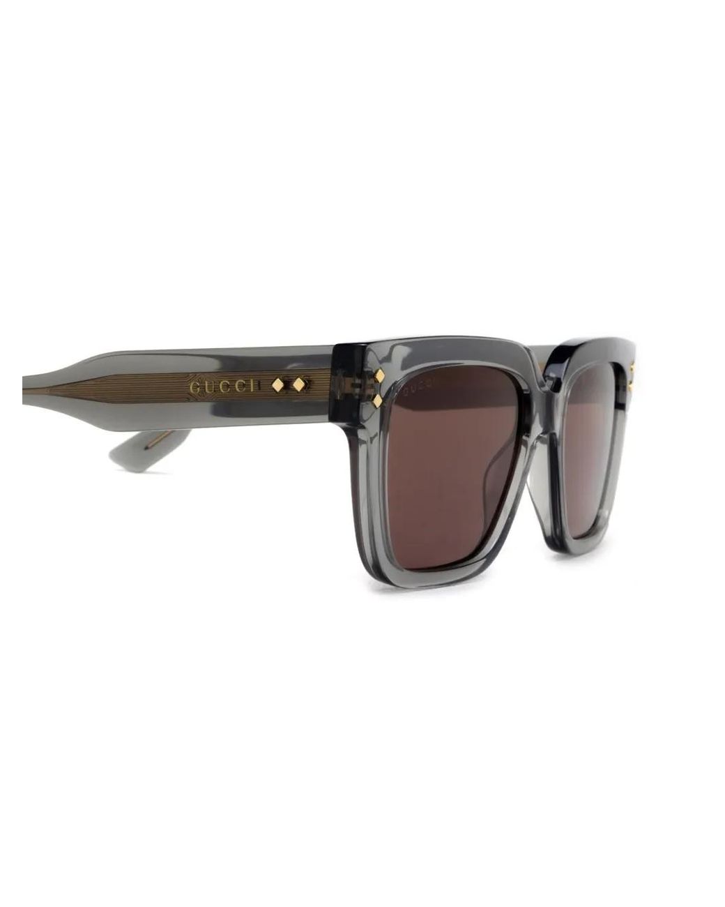 Gucci Multicolor Logo-Print Square-Frame Sunglasses for men