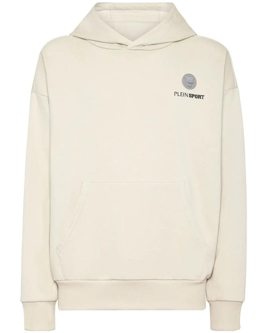 Philipp Plein Natural Logo-Print Hoodie for men