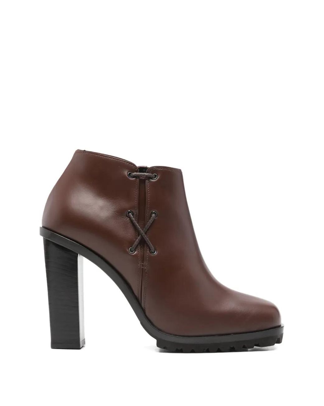 Max Mara Brown Braiday Criss-Cross Heeled Boots