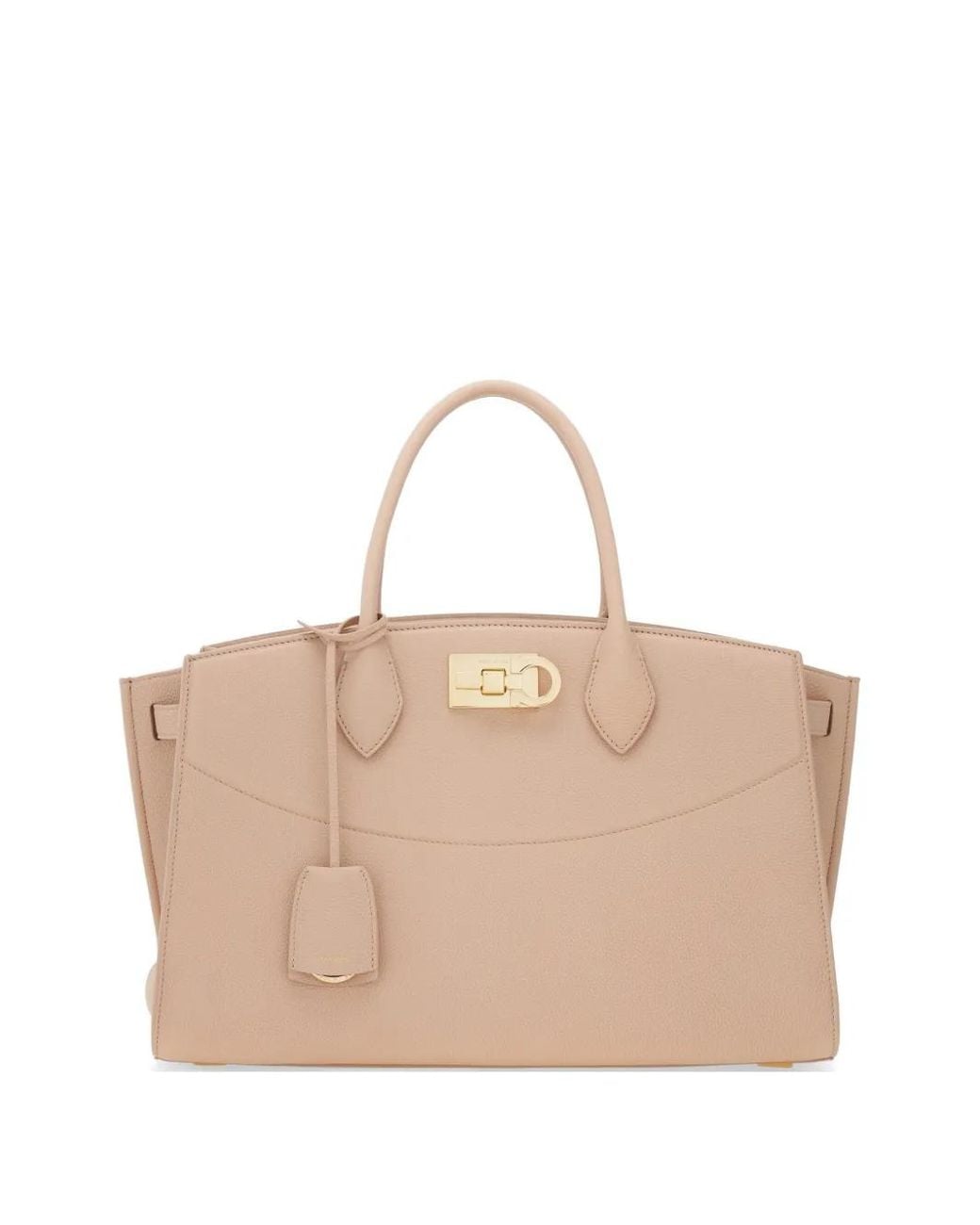 Ferragamo Natural New Studio Soft Bag (L)