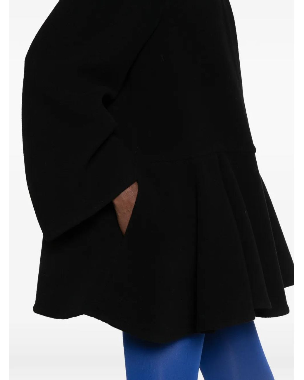 Loewe Black Pleated Short Coat