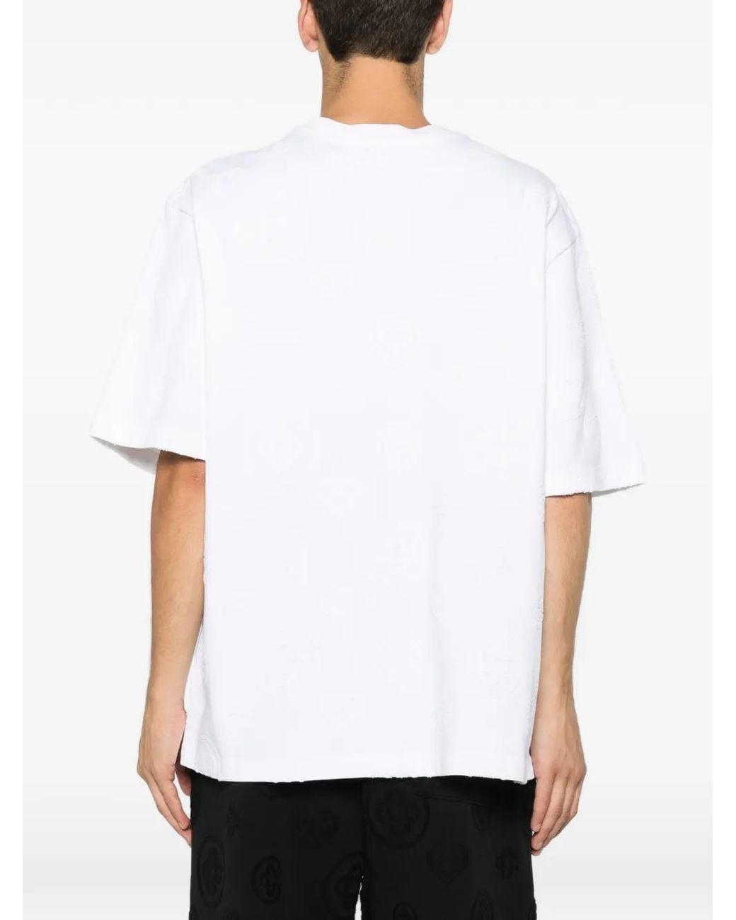 Casablanca White T-Shirt À Logo Embossé for men