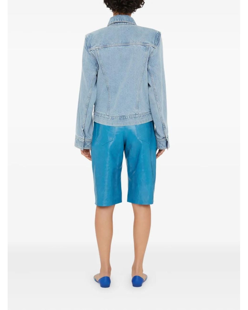 Christopher Esber Blue Corsage Denim Jacket