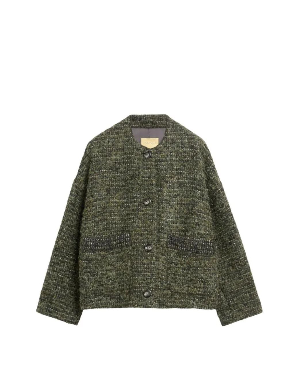 Momoní Green Veste Mosara À Simple Boutonnage