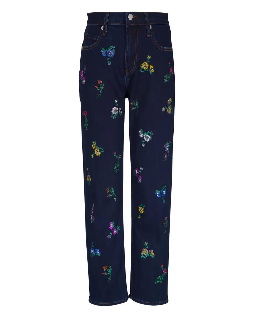Libertine Joy And Mirth Floral-embroidered Jeans in Blue | Lyst