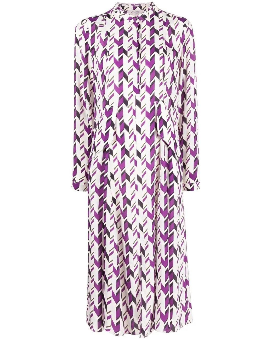 Dorothee Schumacher White Geometric Pattern Midi Dress