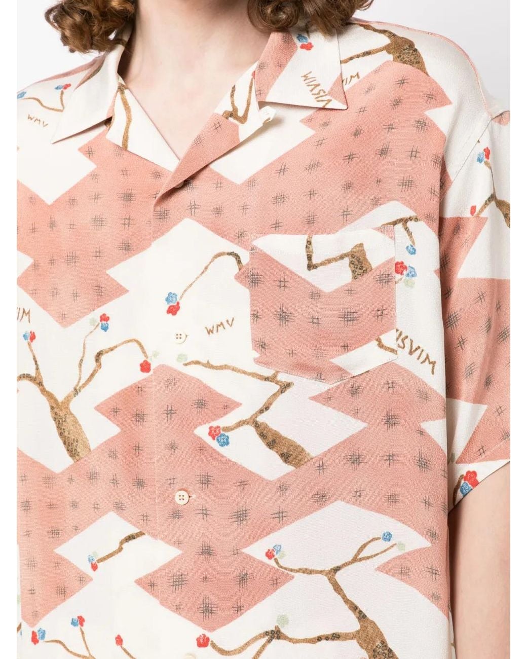 Visvim Overhemd Met Korte Mouwen in het Pink voor heren