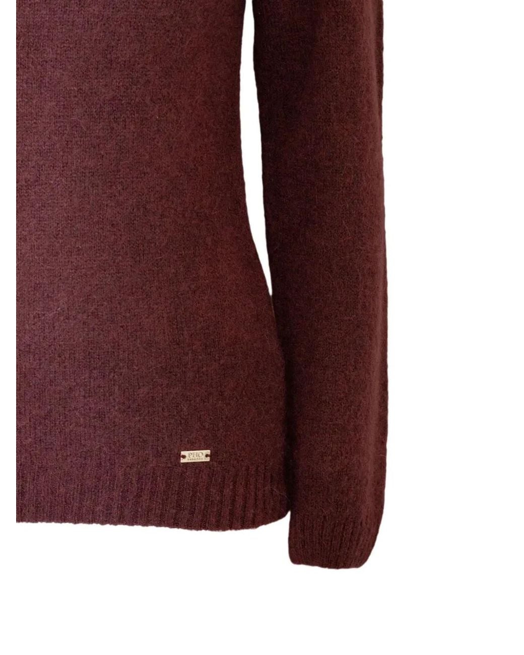 PHO® Firenze Purple Logo-Plaque Sweater
