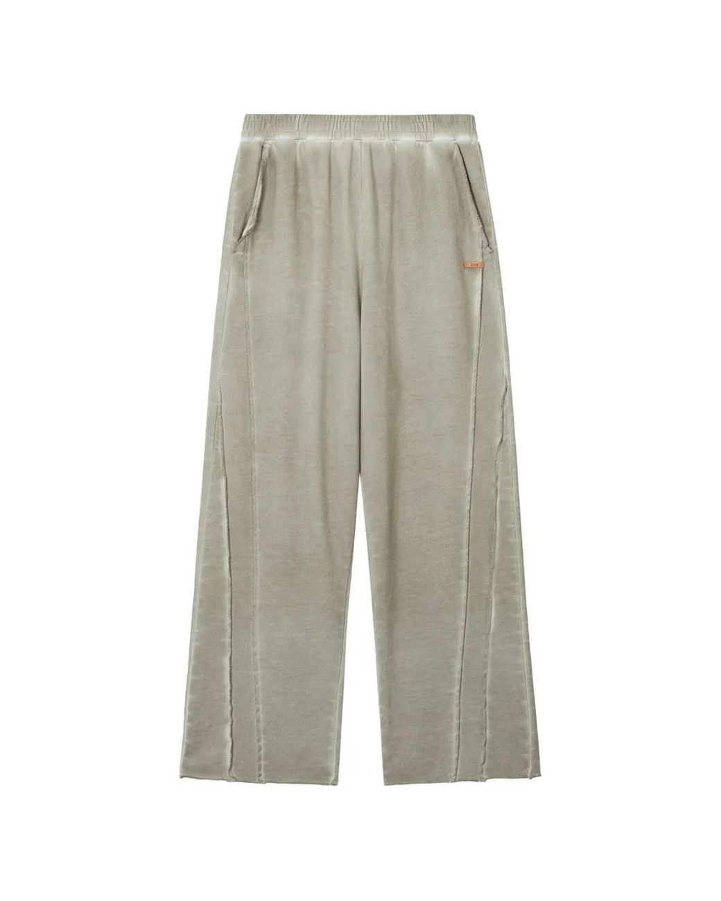 Izzue Gray Faded Raw-Edge Track Pants for men