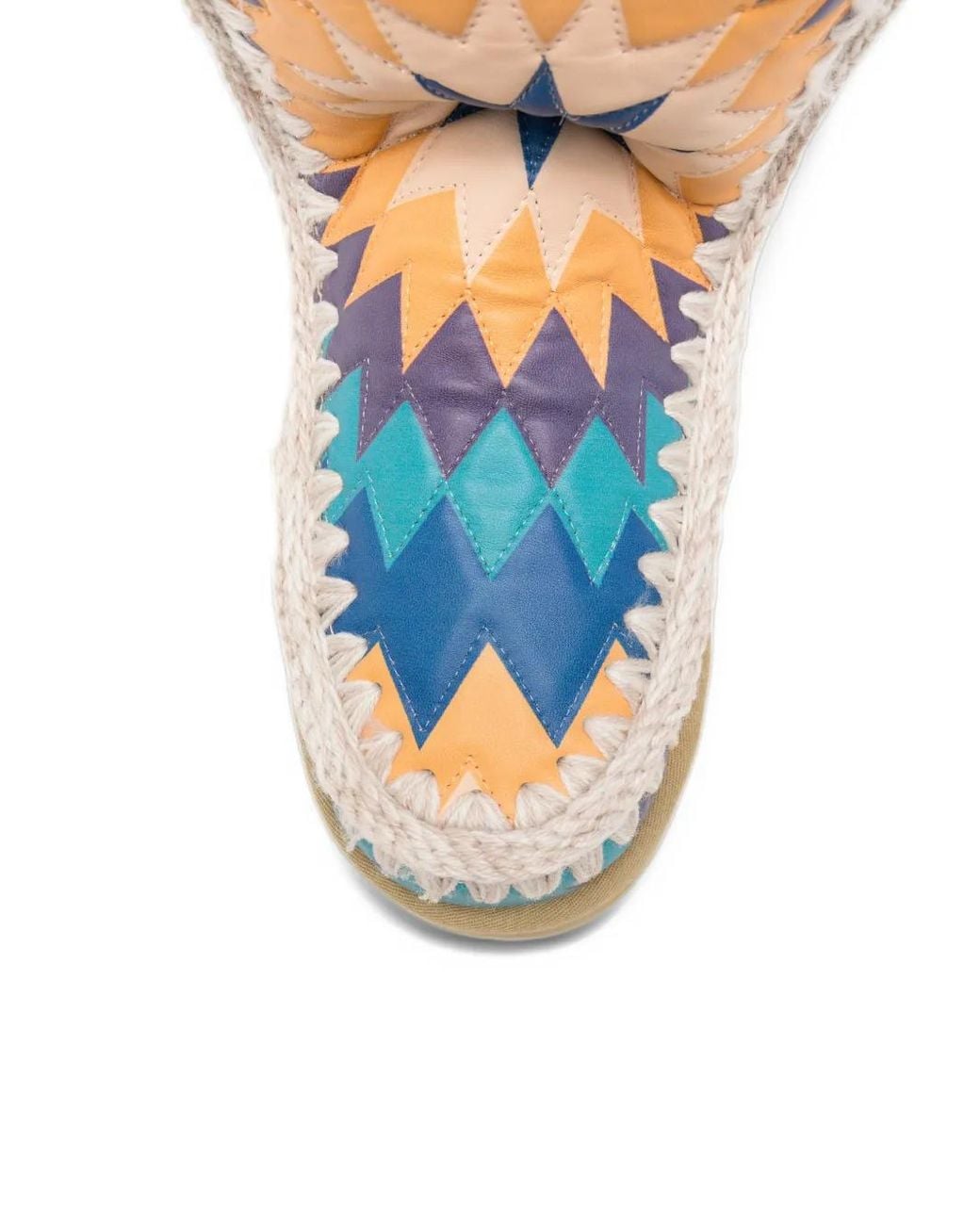 Mou Blue Eskimo Patchwork Leather Boots
