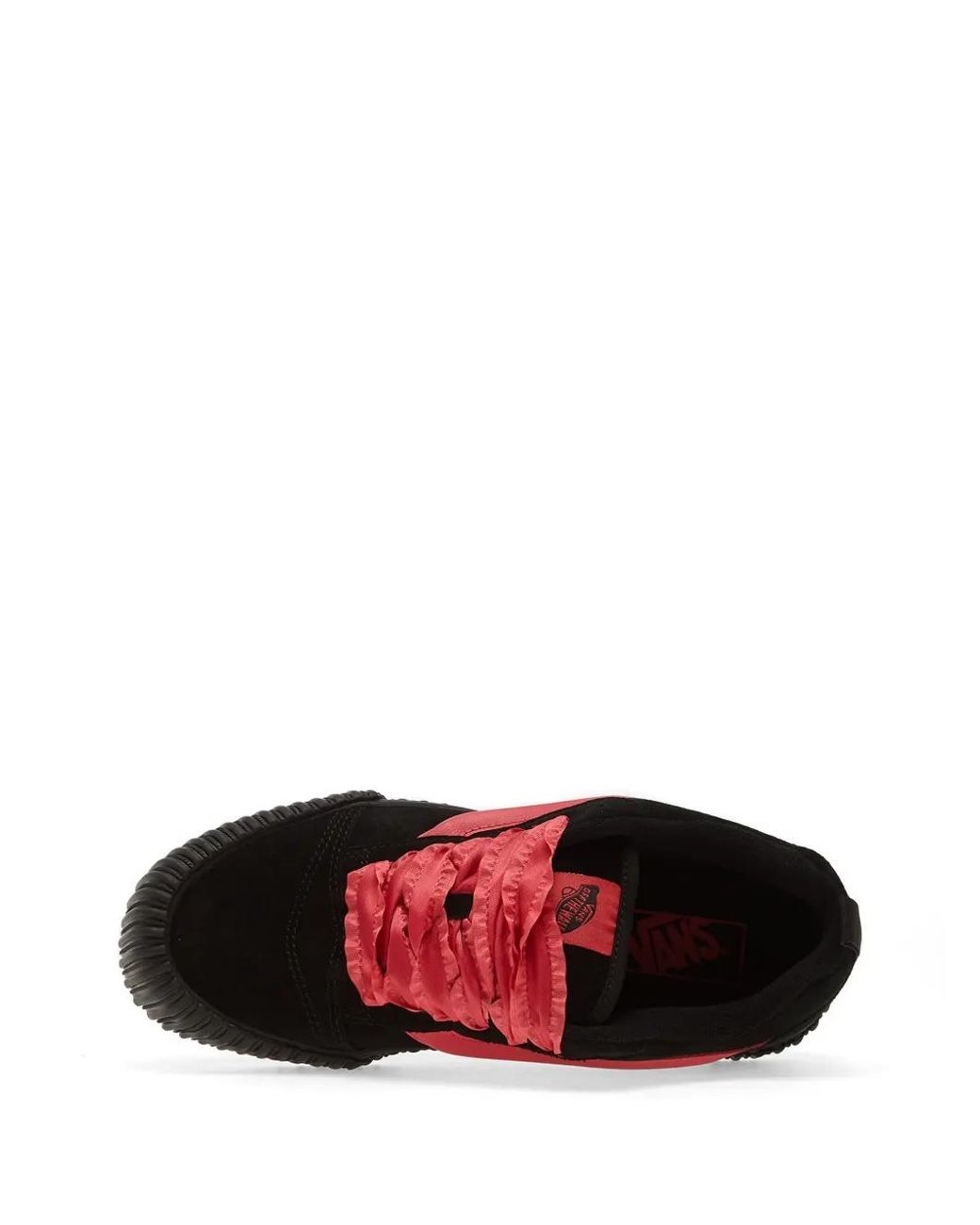 Vans White Knu Skool Ruffled Lace-Up Sneakers
